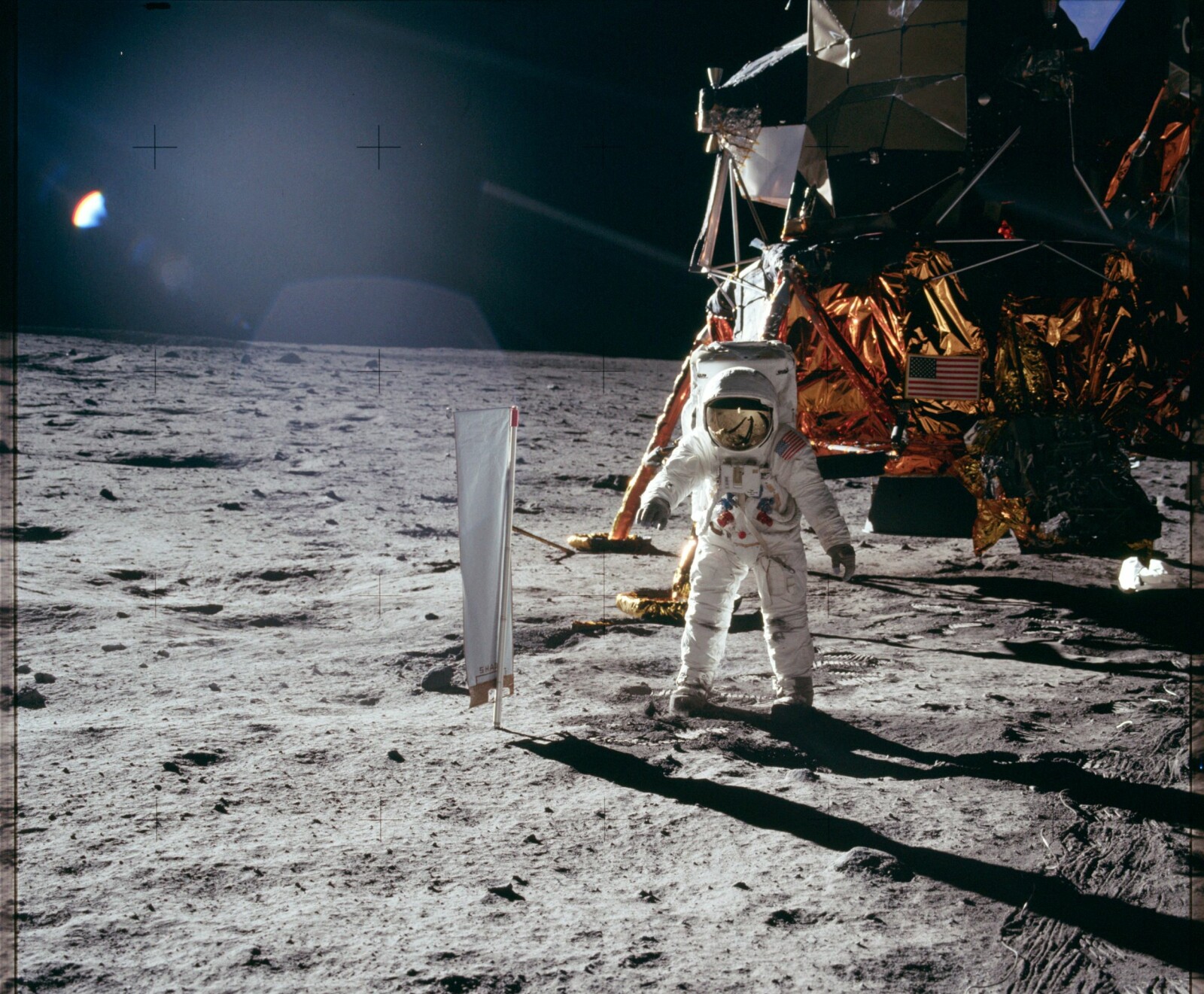 <b>MÅNEMANN:</b> Den første månelandingen skjedde 24. juli 1969 med astronautene Neil Armstrong og Buzz Aldrin. Aldrin beskriver spaserturen som ren glede. 