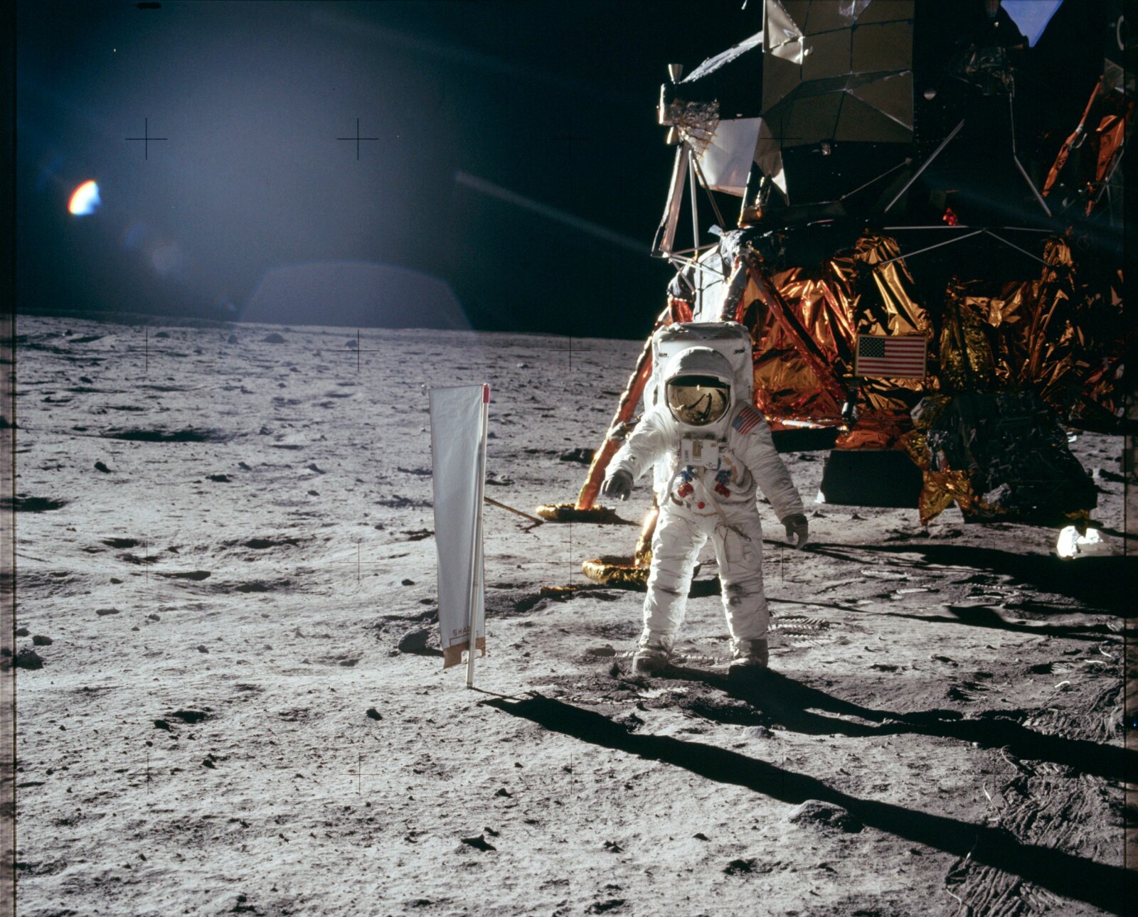 <b>MÅNEMANN:</b> Den første månelandingen skjedde 24. juli 1969 med astronautene Neil Armstrong og Buzz Aldrin. Aldrin beskriver spaserturen som ren glede. 