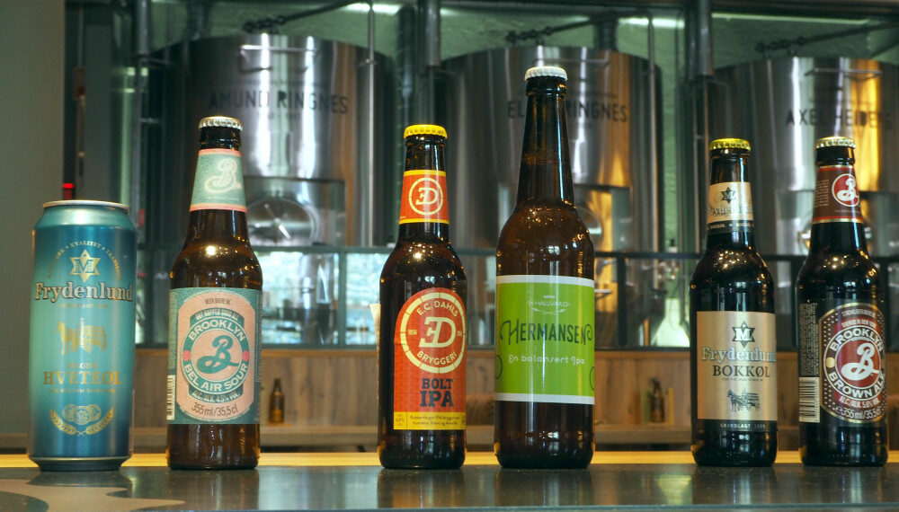 <b>NOE FOR ENHVER:</b> Et lite utvalg av forskjellige typer øl.