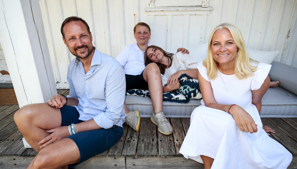 FIN FAMILIE: Haakon, Sverre Magnus, Ingrid Alexandra og Mette-Marit.