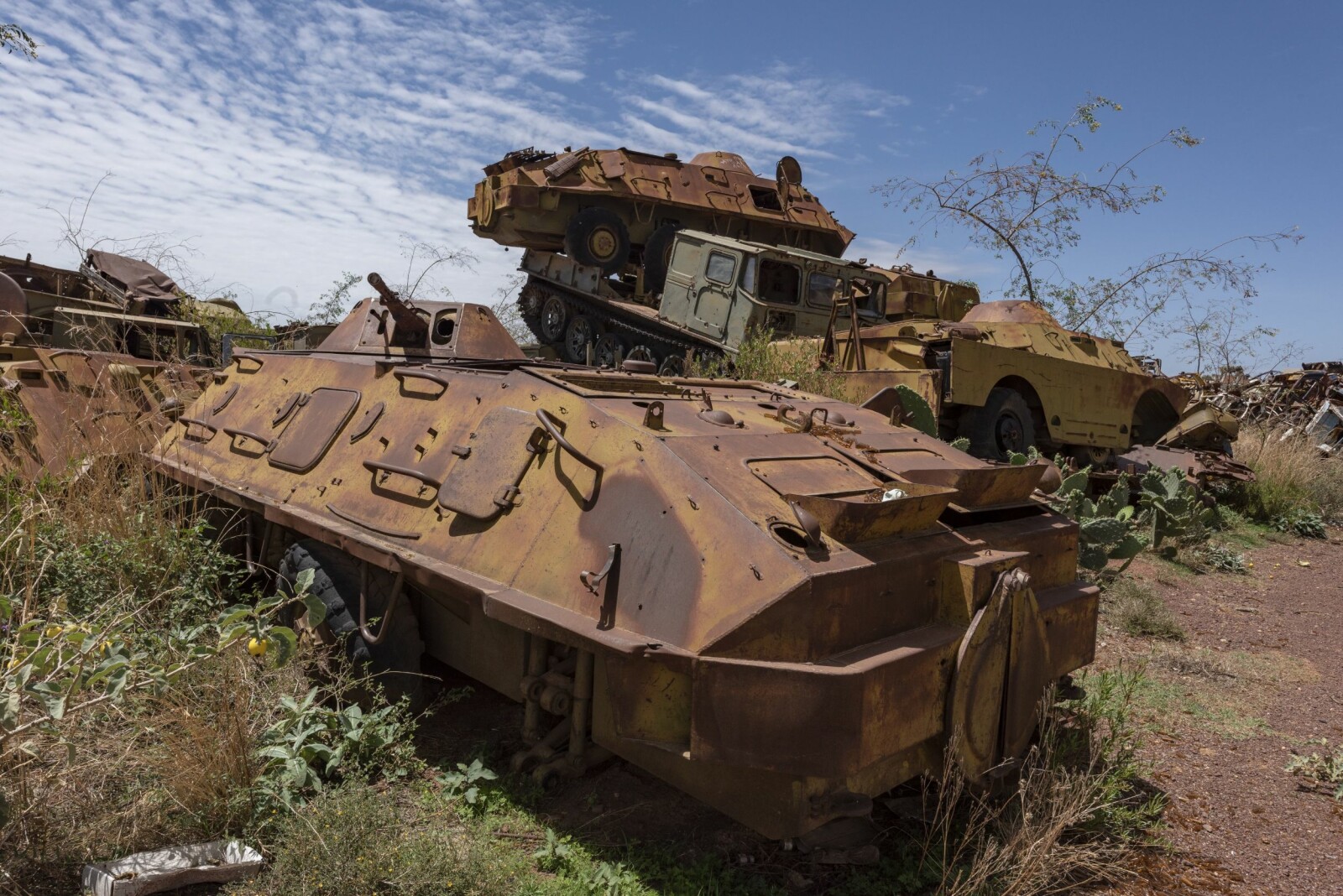 <b>GRAVPLASS:</b> Det siste hvilestedet for stridsvogner, lastebiler og andre varianter av kjøretøy som ble brukt under frigjøringskrigen fra 1961–1991.