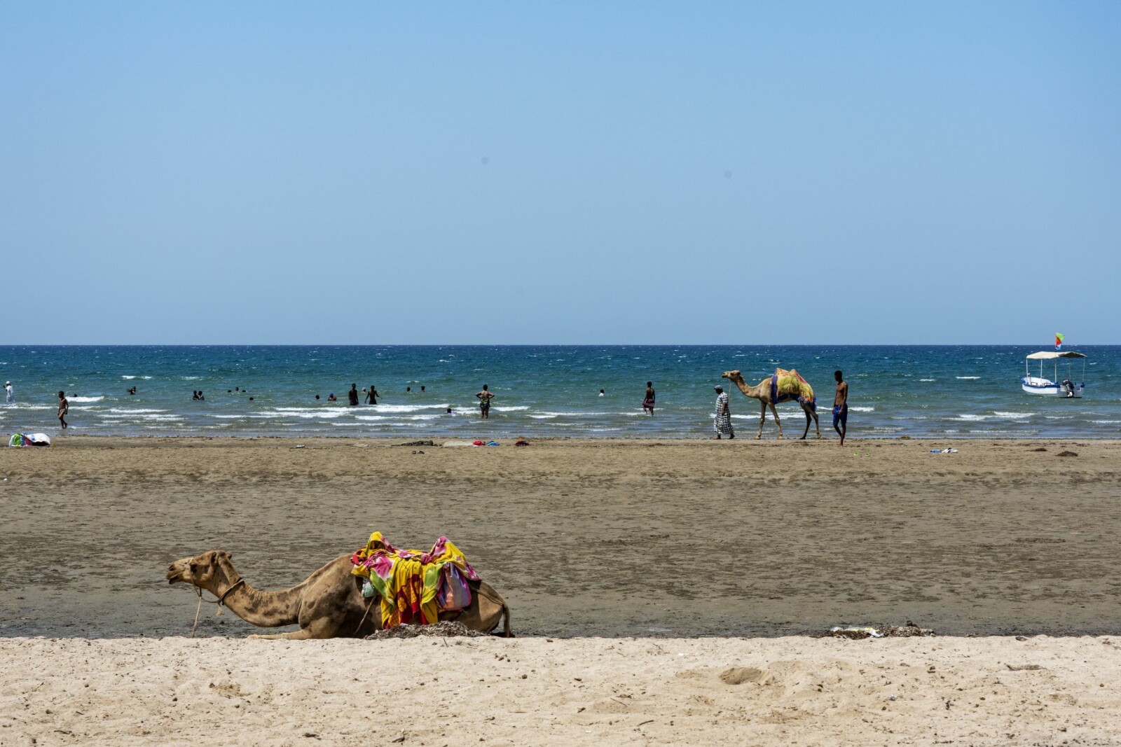 <b>STRAND-IDYLL:</b> Ved Rødehavet, Gurgussum-stranda utenfor Massawa.