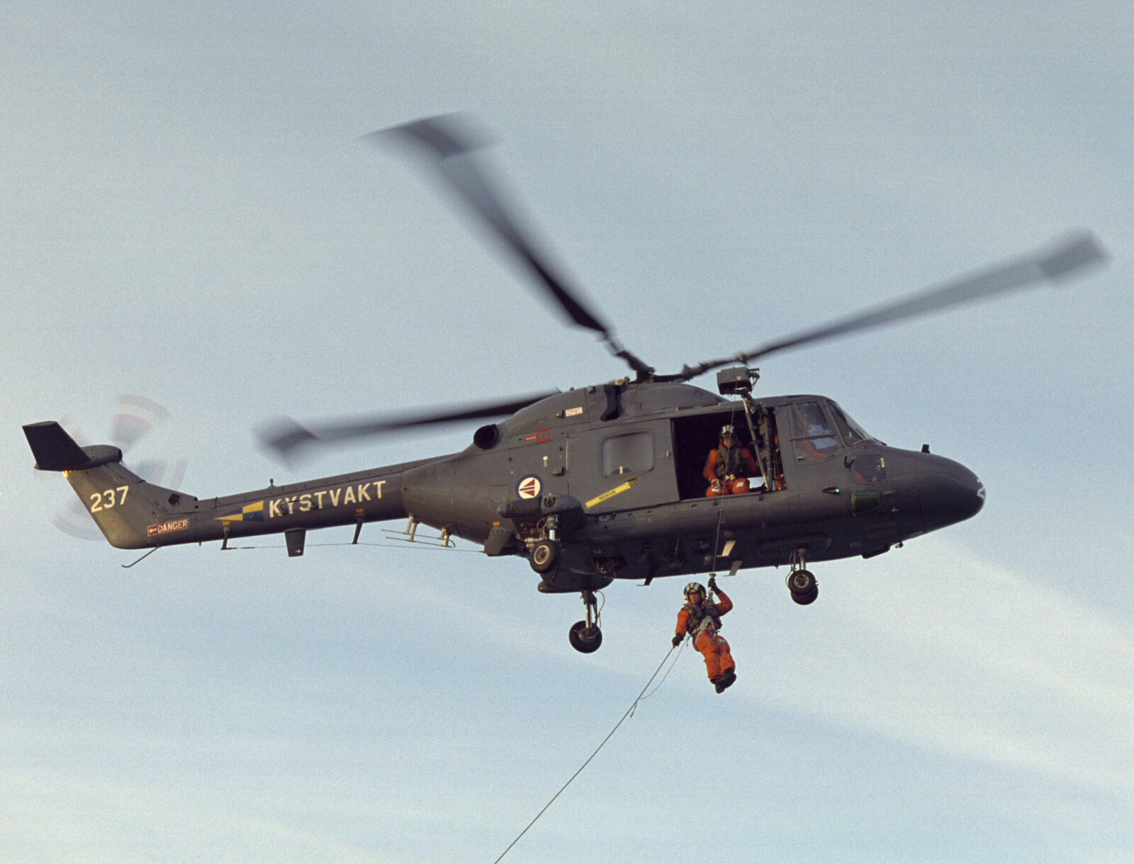 <b>LAMBORGHINI:</b> Kystvakten Lynx-helikopter, som skal erstattes av NH90-helikoptrene som ble bestilt i 2001 som er blitt omtalt som en skandale. 