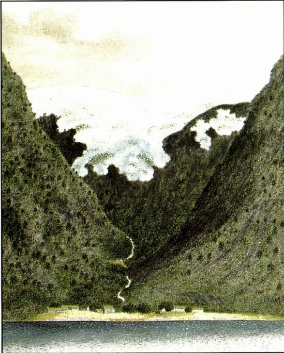 FOLGEFONNA: Catharine malte over 250 akvareller. Her er Folgefonna.