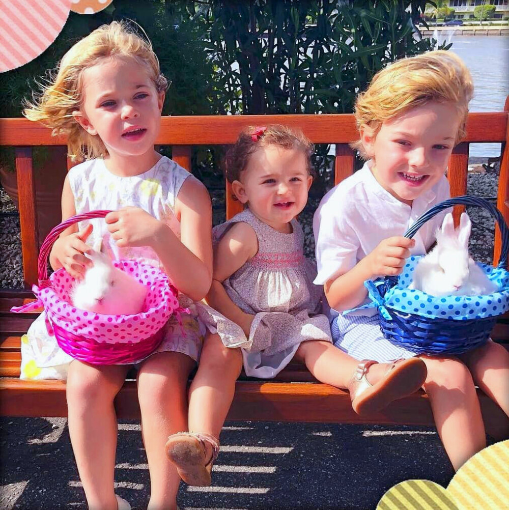 PÅSKESTEMNING: – God påske fra våre små kaniner, skrev prinsesse Madeleine til dette bildet hun la ut på Instagram.