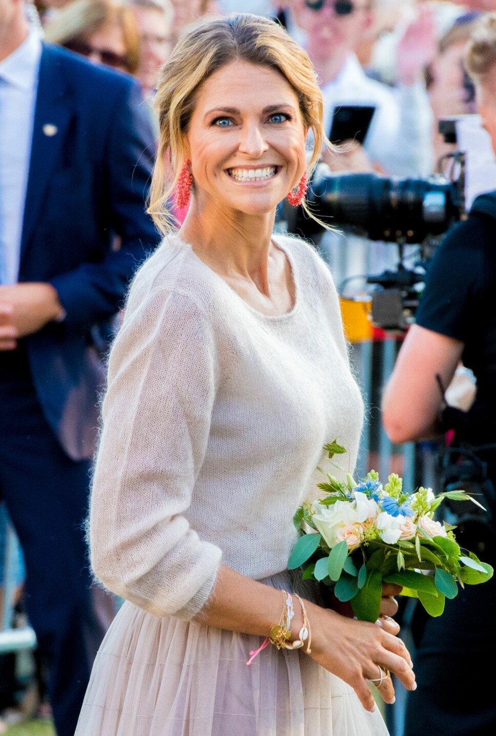 KORTVARIG LYKKE: Prinsesse Madeleine strålte da hun kom hjem til Sverige i juni. Da ante hun lite om hva sommeren skulle bringe.