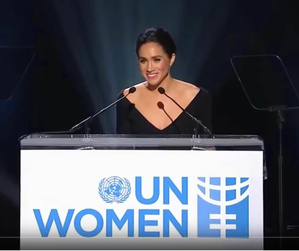 TALTE I FN: I flere år jobbet Meghan som FN-ambassadør for kvinners rettigheter, og i 2015 holdt hun et flammende innlegg foran blant annet daværende FN-generalsekretær Ban Ki-moon.