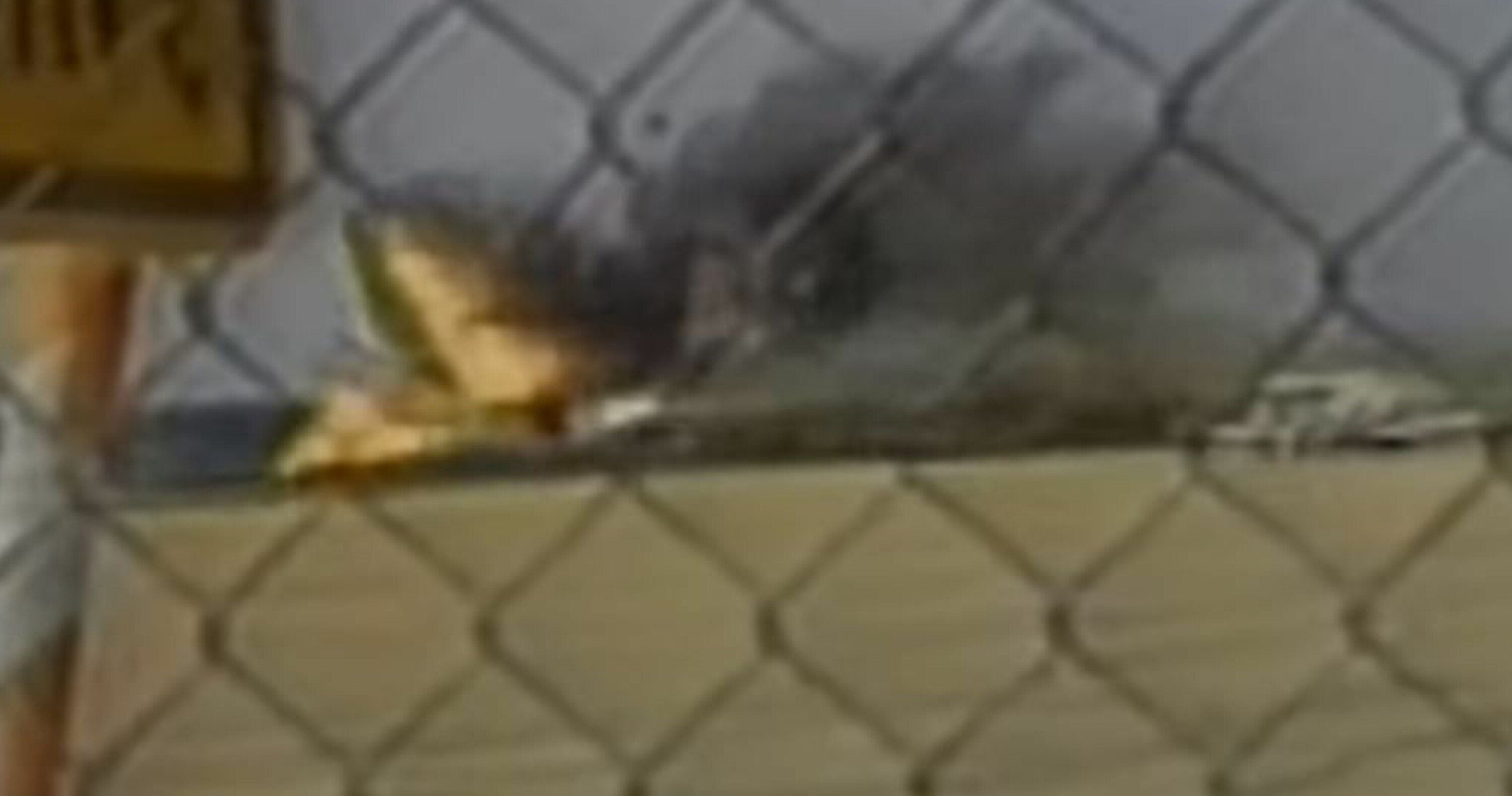 FLAMMEHAV: Fjernsynsteam sto ringside da nødlandingen utviklet seg til flammehav og katastrofe.