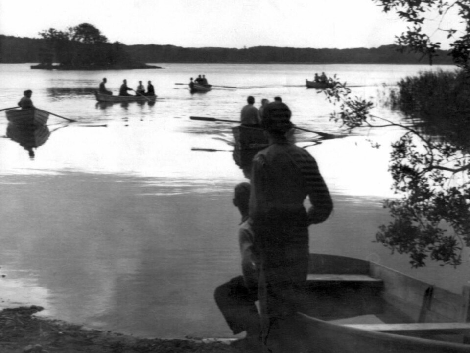 LETEAKSJON: Store styrker ble satt inn i letingen etter Tore Hedin etter drapene. Inntil han var funnet, var Skånes innbyggere livredde for at han skulle slå til på nytt