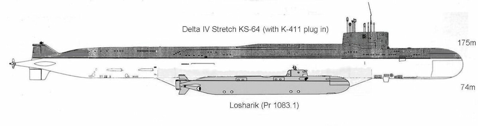 <b><SPAN CLASS=BOLD>IKKE EN VANLIG UBÅT:</b></span> BS-64 Podmoskovye var moderubåten til den 73 meter lange spionubåten Losharik, som var festet under Delta 4-ubåtens kjøl