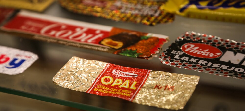 <b><SPAN CLASS=BOLD>SJOKO-KIRKEGÅRD:</b></span> Noen av de gamle Nidar-merkene. Den utgåtte Opal-sjokoladen er blant dem fabrikken får flest ønsker om å relansere.