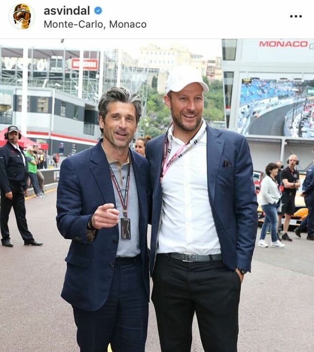 KJENDISTREFF: Aksel Lund Svindal traff Hollywood-stjernen Patrick Dempsey i Monaco. Etter det nøt han sommeren på idylliske Koster-øyene i Sverige.