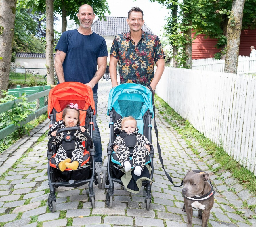 SURROGATI: Vi har alltid ønsket oss barn, og takket være en surrogat i Texas ble vi foreldre til tvillinger, forteller Alexander og Shlomi Ruimi-Askildsen.