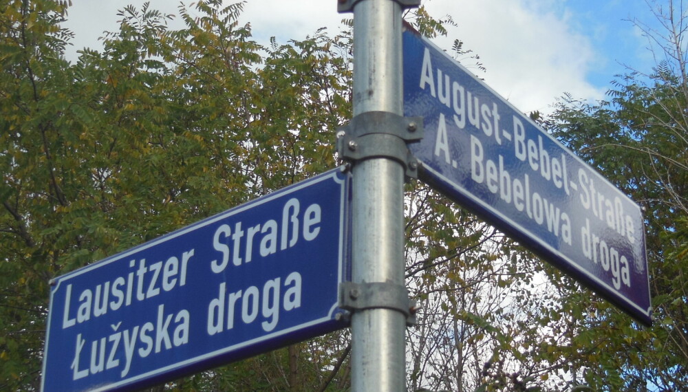 EGET SPRÅK: Sorberne som bor mellom Tyskland og Polen har et eget språk, eget flagg og en egen kultur.