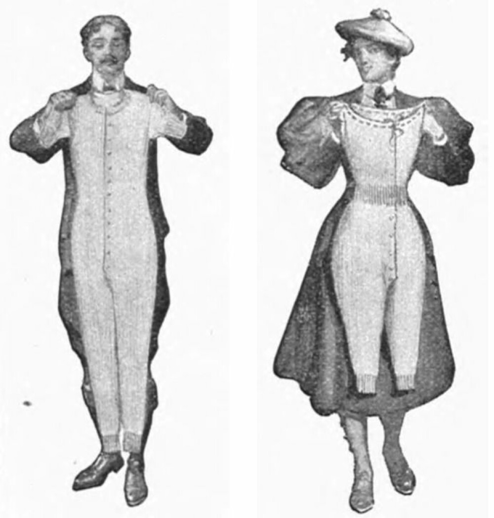 <b><SPAN CLASS=BOLD>FRA TOPP TIL TÅ</SPAN>:</b> På begynnelsen av 1900-tallet var heldekkende union suit – en kombinert underbukse og trøye – det mest trendy av herreundertøy. 