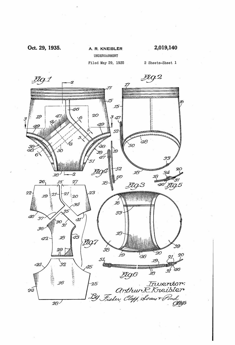 <b><SPAN CLASS=BOLD>SMART PATENT:</b></span> I 1935 fikk Arthur B. Kleibler patent på herretruse med gylf, og en ny æra for manneunderbuksa var begynt. 