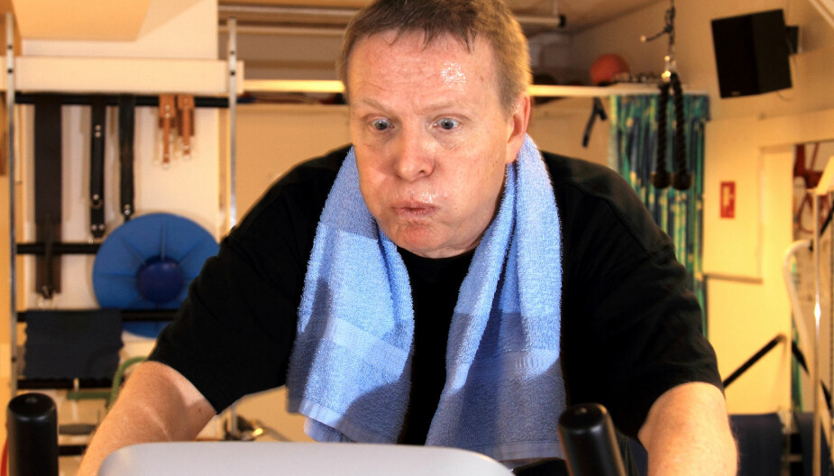 Det står ikke på innsatsviljen når Knut går til pers mot vekt. Det står ikke på innsatsviljen når Knut går til pers mot vekt.