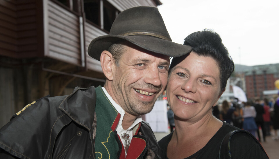 SAMMEN I TI ÅR: Lothepus og samboer Randi under høstlanseringen til TV 2 i 2016.