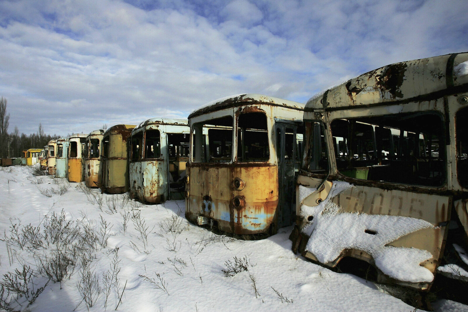 <b>ENDEHOLDEPLASS:</b>  30 år etter Tsjernobyl-ulykken har ingen returnert, hverken busser eller innbyggere.