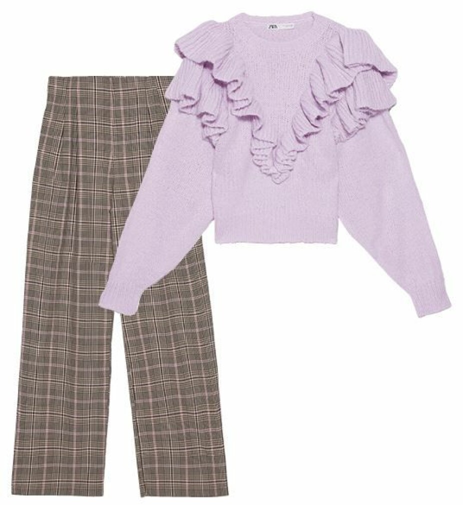 Bukse fra Zara, kr 399. Genser fra Zara, kr 399. Bukse fra Zara, kr 399. Genser fra Zara, kr 399.