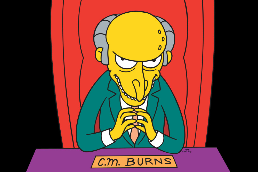 <b>LURINGER:</b> Hvem hadde trodd at Bærum kommune slektet på Mr. Burns i Simpsons?