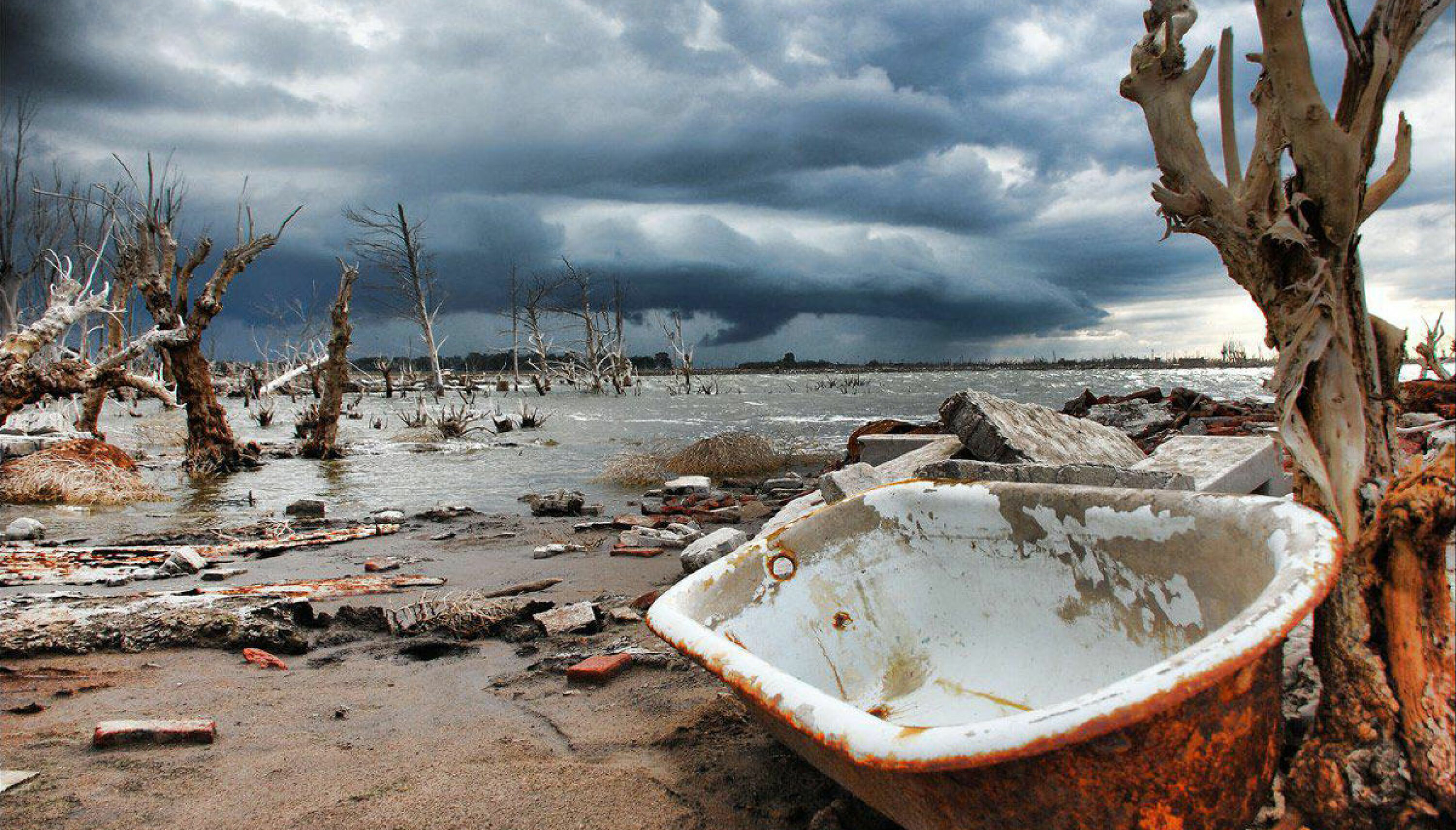 BYEN SOM DRUKNET: Villa Lago Epecuen er turistbyen som 'druknet'.