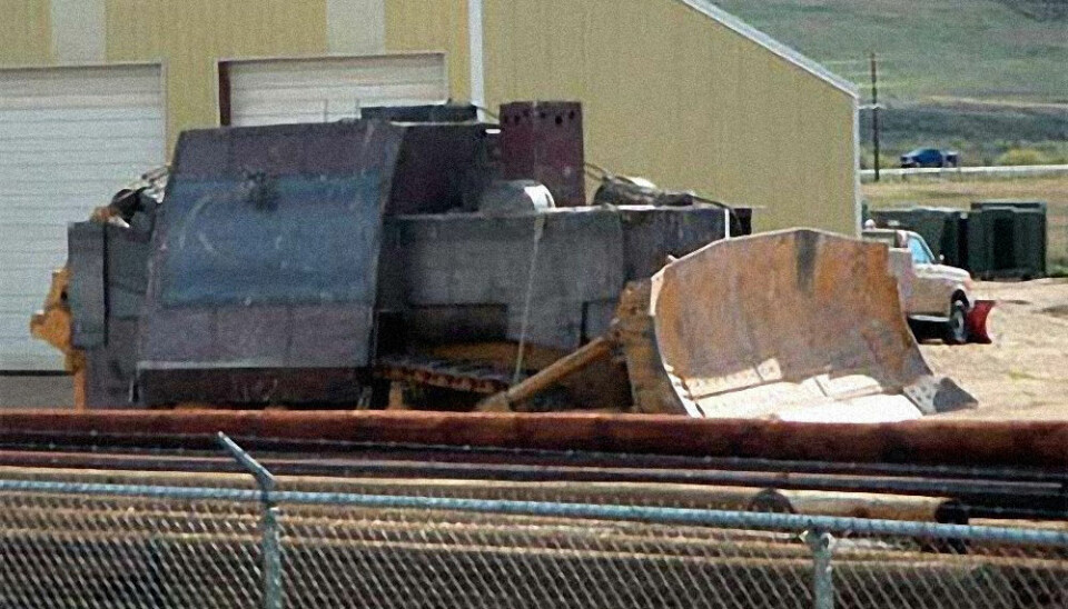 PANSRET BULLDOSER: Et øyenvitne beskrev Marvins bulldoser som «en futuristisk tanks».