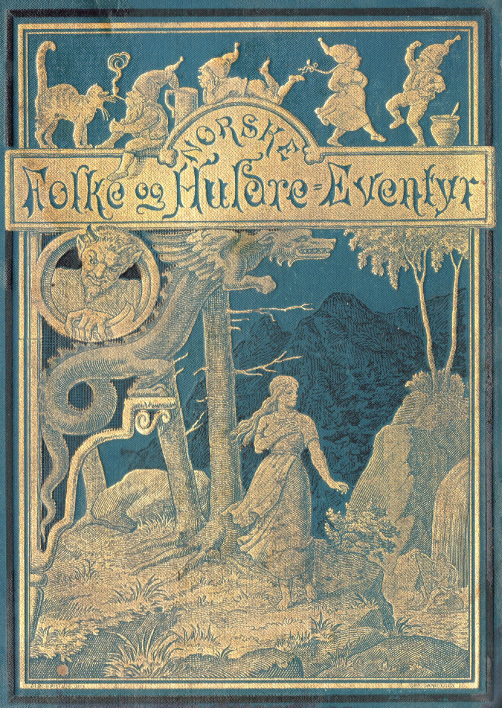 <b>DANSK VER­SJON:</b> Nors­ke Fol­ke og Huld­re-Even­tyr i en ut­ga­ve ut­gitt i Kø­ben­havn før­s­te gang i 1879.