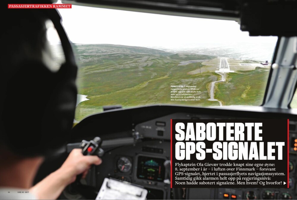 <b>VI MENN-AVSLØRING:</b> Samme år som Kreml ba om å få sette opp et 10 meter høyt og 30 tonn tungt minnesmerke på Sørøya, kunne Vi Menn fortelle om hvordan GPS-signaler i øst-Finnmark ble jammet fra bakkenivå på russisk side av grensen.