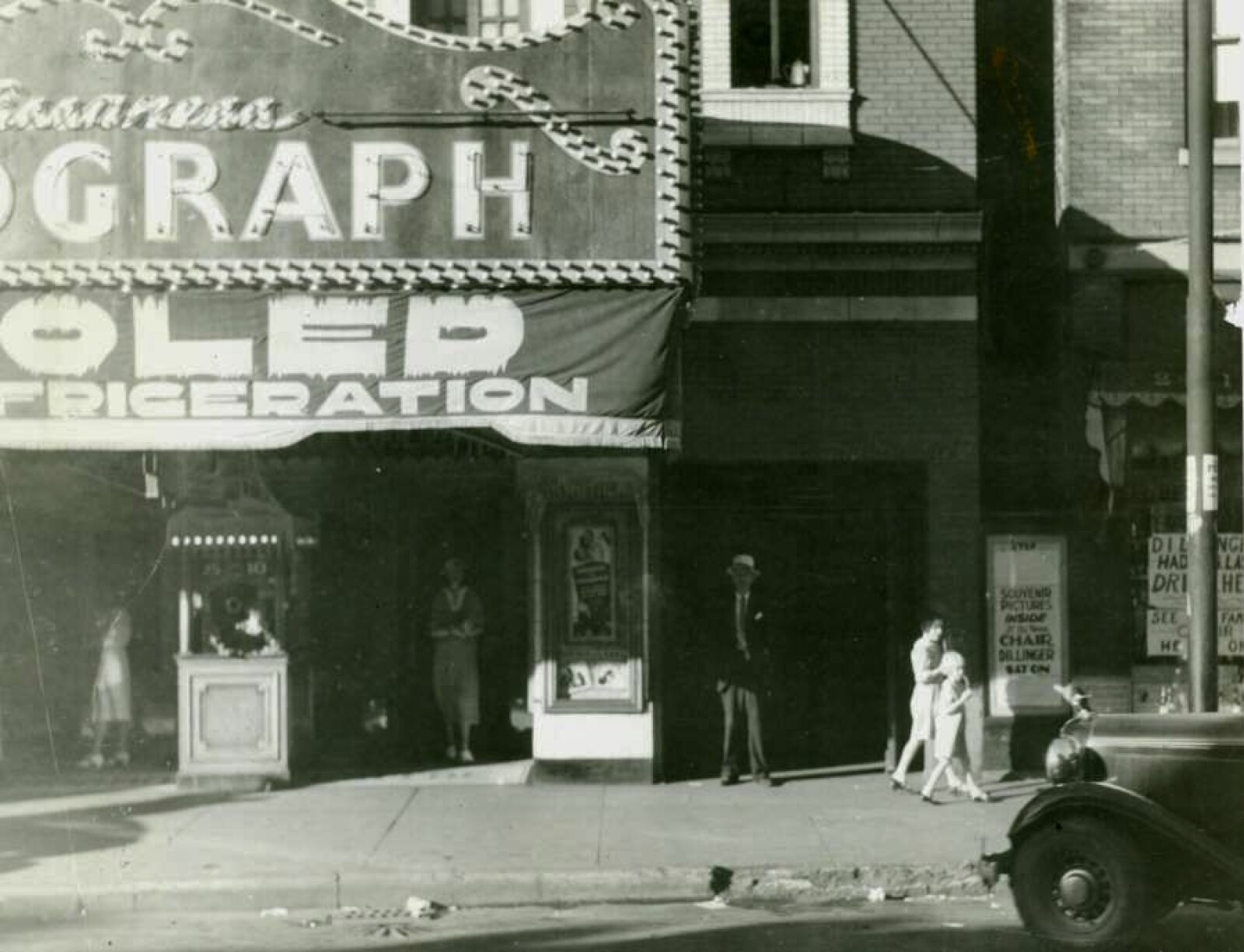 <b>KINOBESØK:</b> Utenfor denne kinoen i Chicago ble Dillinger skutt av FBI-agenter