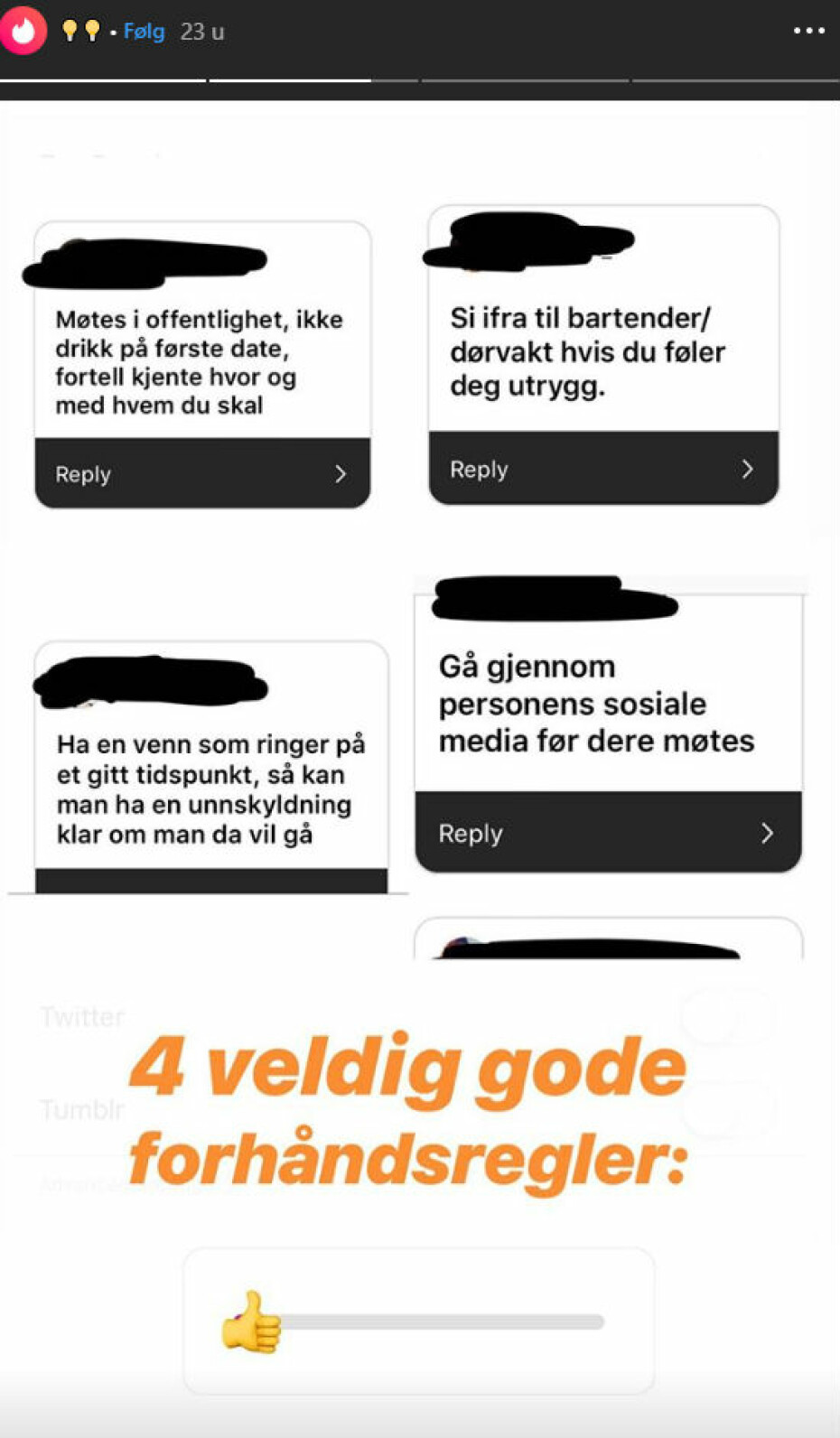 Denne Instagram-kontoen samler Norges «verste» Tinder-meldinger