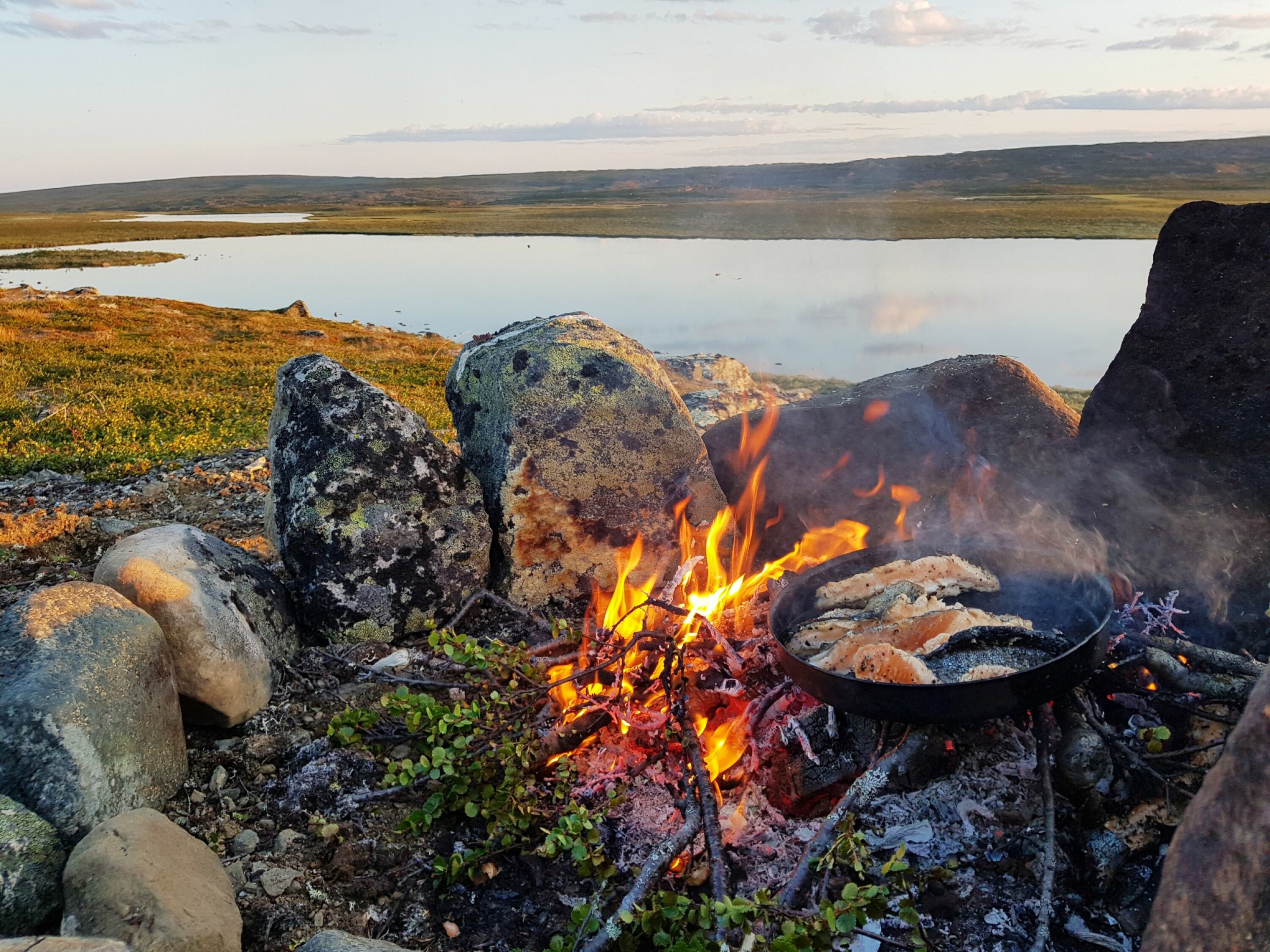 FISKEMIDDAG: Ferske fileter freser i panna!