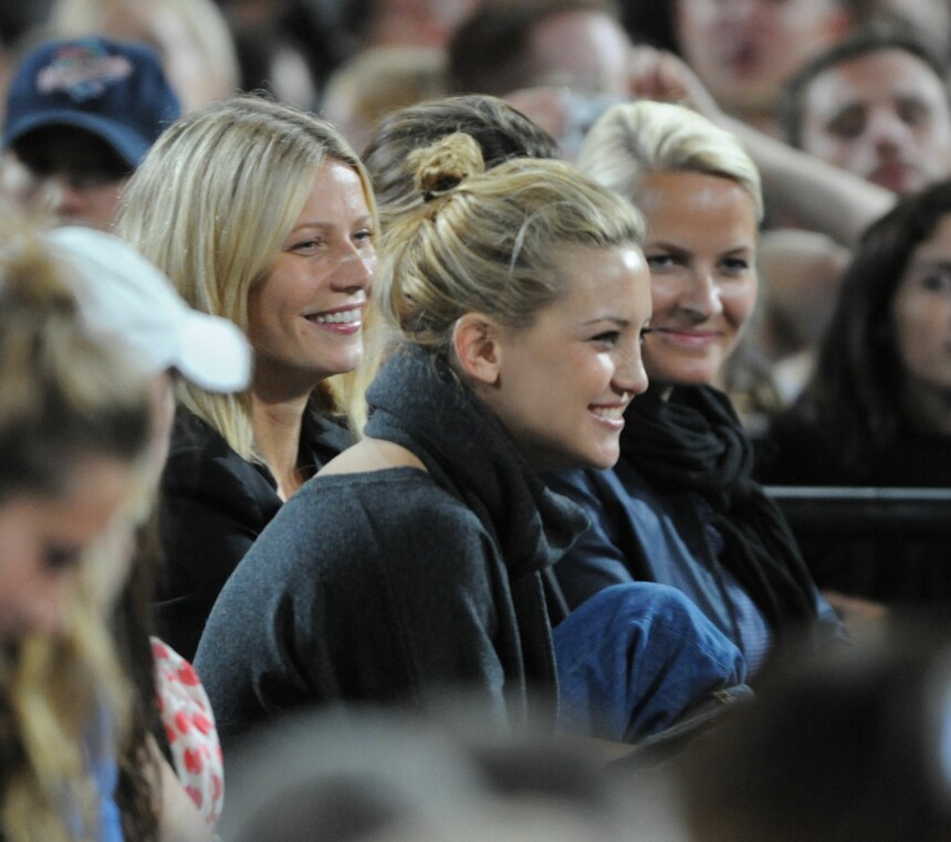 <b>VENNINNER:</b> Mette-Marit var på Madonnas konsert på Wembley sammen med Kate Hudson og Gwyneth Paltrow.