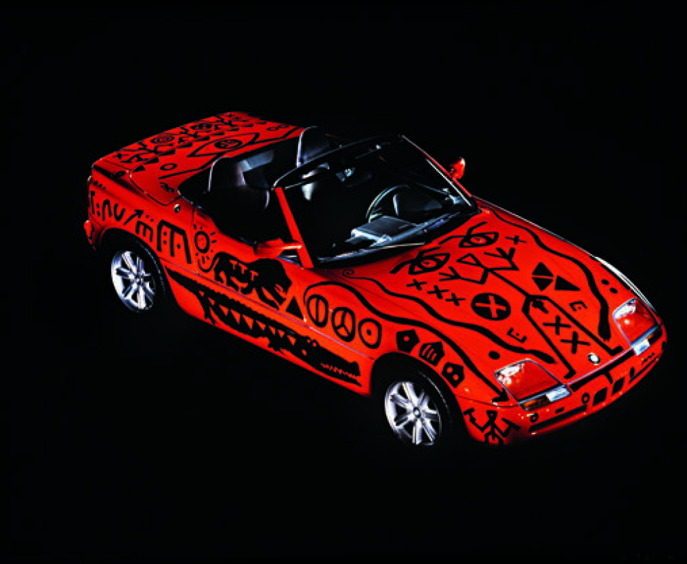 <b>1991 A.R. PENCK:</b> Han malte selv de små figurene på BMW Z1-bilen, jeg anrettet fargene.»