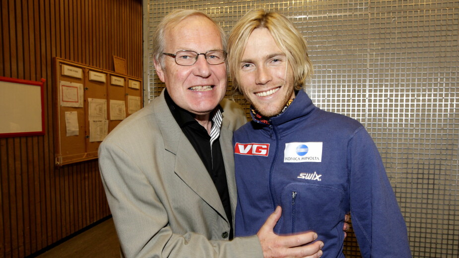 <b>LEGENDER;:</b> Både pensjonert TV-kommentator Arne Scheie og Bjørn Einar Romøren har betydd mye for norsk skisport.