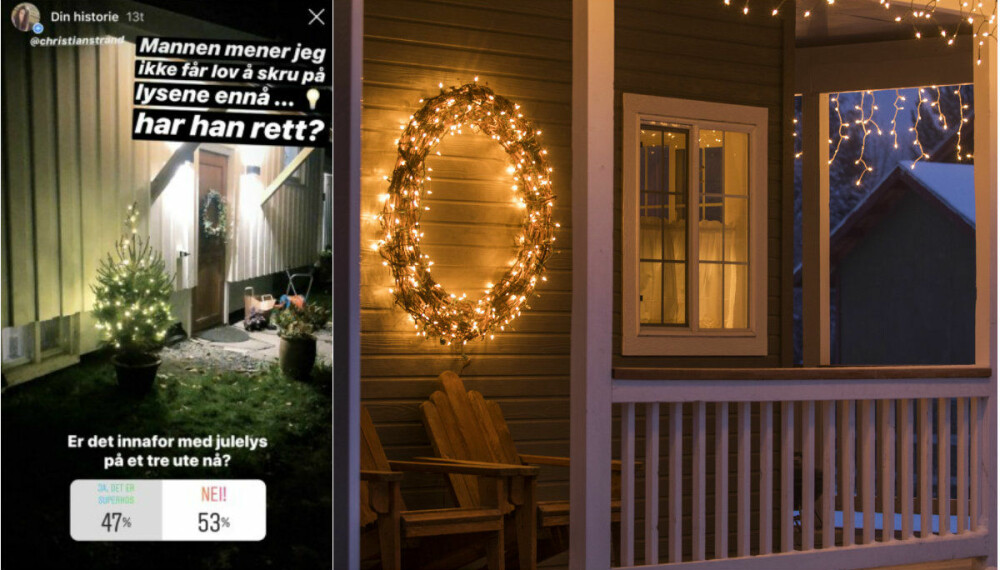 JULELYS TIDLIG I NOVEMBER: Diskusjonen rundt når julelysene skal frem, har vekket stort engasjement i sosiale medier. JULELYS TIDLIG I NOVEMBER: Diskusjonen rundt når julelysene skal frem, har vekket stort engasjement i sosiale medier.