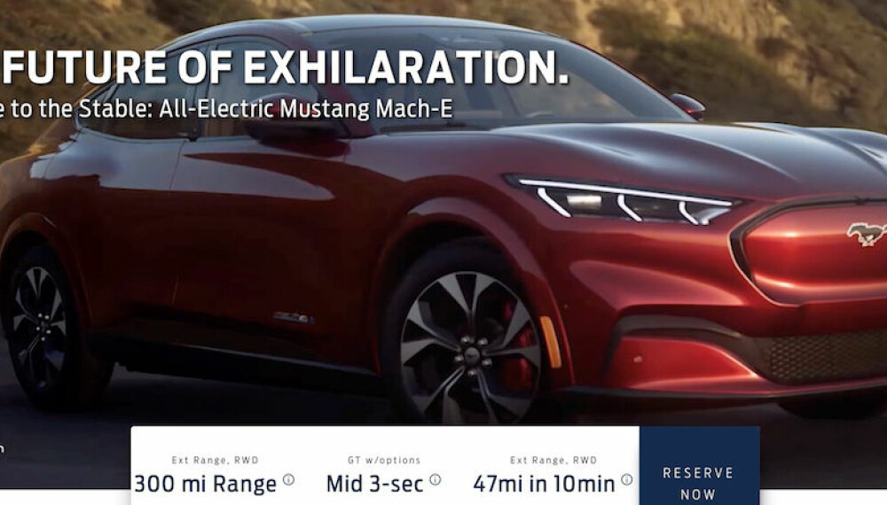 FORD MUSTANG MACH-E: Bilder og opplysninger om Fords nye super-elbil har lekket på nett.