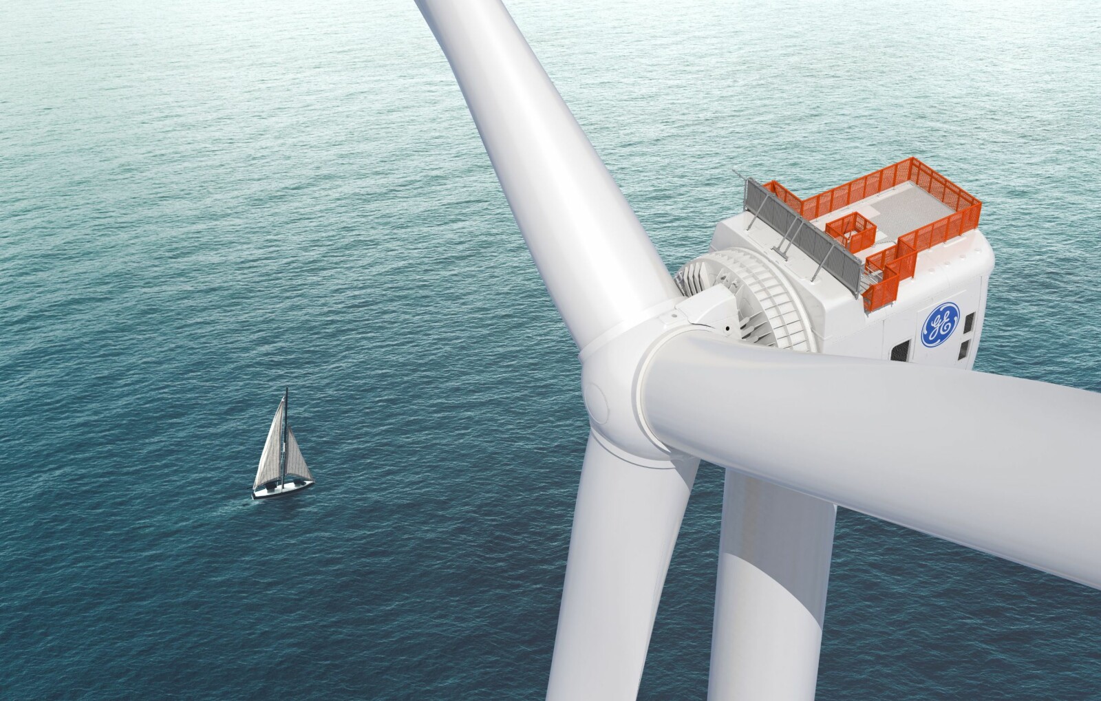 <b>GIGANTISK:</b> De nye vindturbinene som skal reises utenfor kysten av Maryland og New Jersey vil rage 260 meter fra havoverflaten til spissen på rotorbladet og blir verdens største.