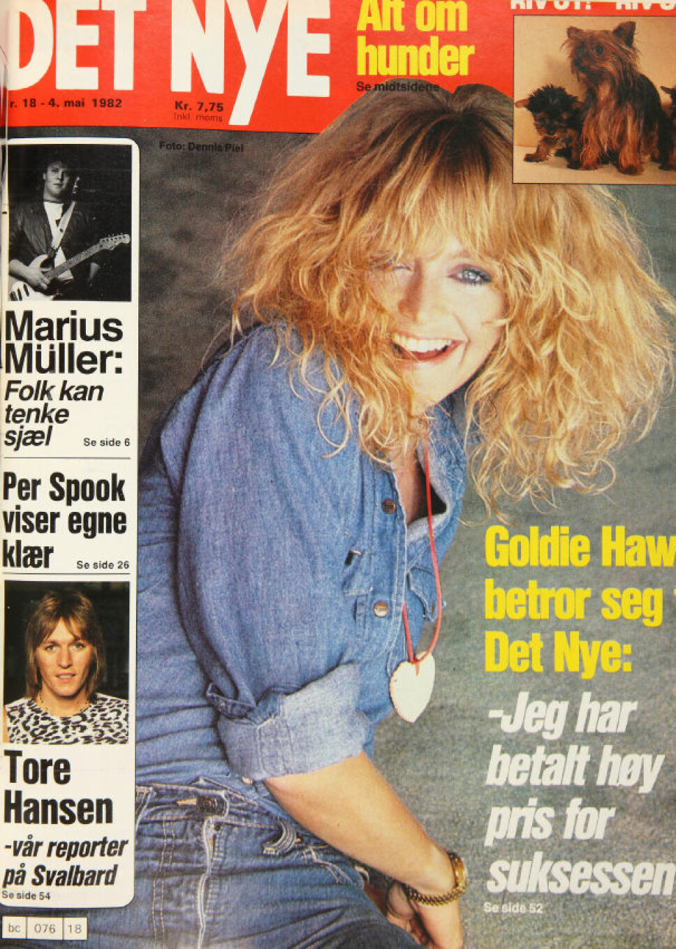 1982: Goldie Hawn på forsiden av Det Nye på begynnelsen av 80-tallet.