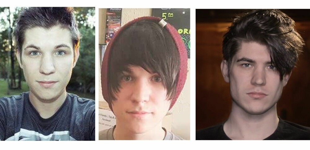 <b>ENDRING OVER TID:</b> Fra venstre er Shelton som 17-åring, i midten er han 20 og til høyre er et bilde av han nå som 20 åring.