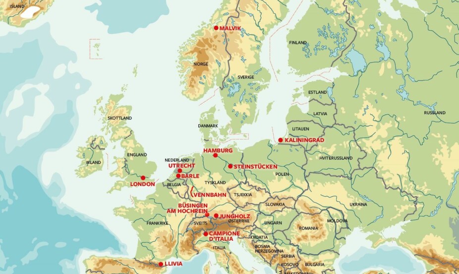<b>ENKLAVER OG EKSKLAVER:</b> Europakartet er fullt av rare "flekker".