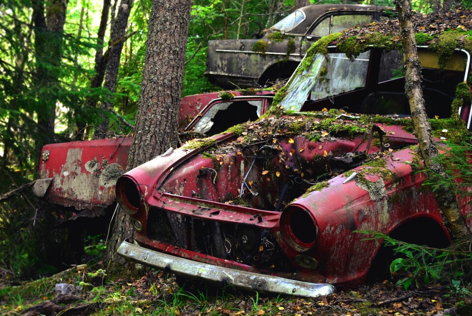 TOMT SKALL: Bilentusiaster finner fortsatt en og annen originaldel de kan kjøpe, men de fleste godbitene er borte for lengst.