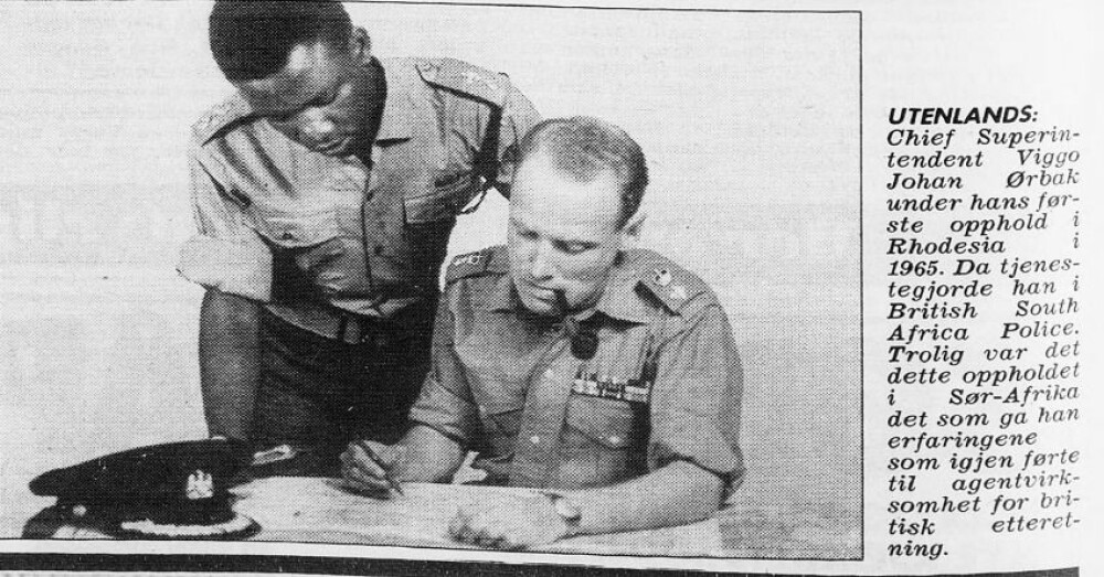 <b>I HEMMELIG TJENESTE:</b> Bak de lystige sprellene finnes en alvorligere og mørkere side av saken: Viggo Ørbak dro til Rhodesia allerede på 1960-tallet og steg i gradene som etterretningsoffiser for det brutale regimet. 