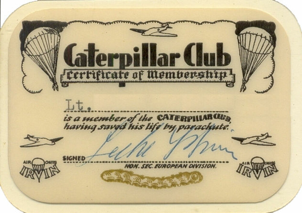 <b>EKSKLUSIV KLUBB:</b> Fallskjerm­produsenten Irving Air Chute (som ble skrevet både med og uten «g» i «Irving»), innstiftet klubben for dem som hadde reddet seg ut av fly i fallskjerm.