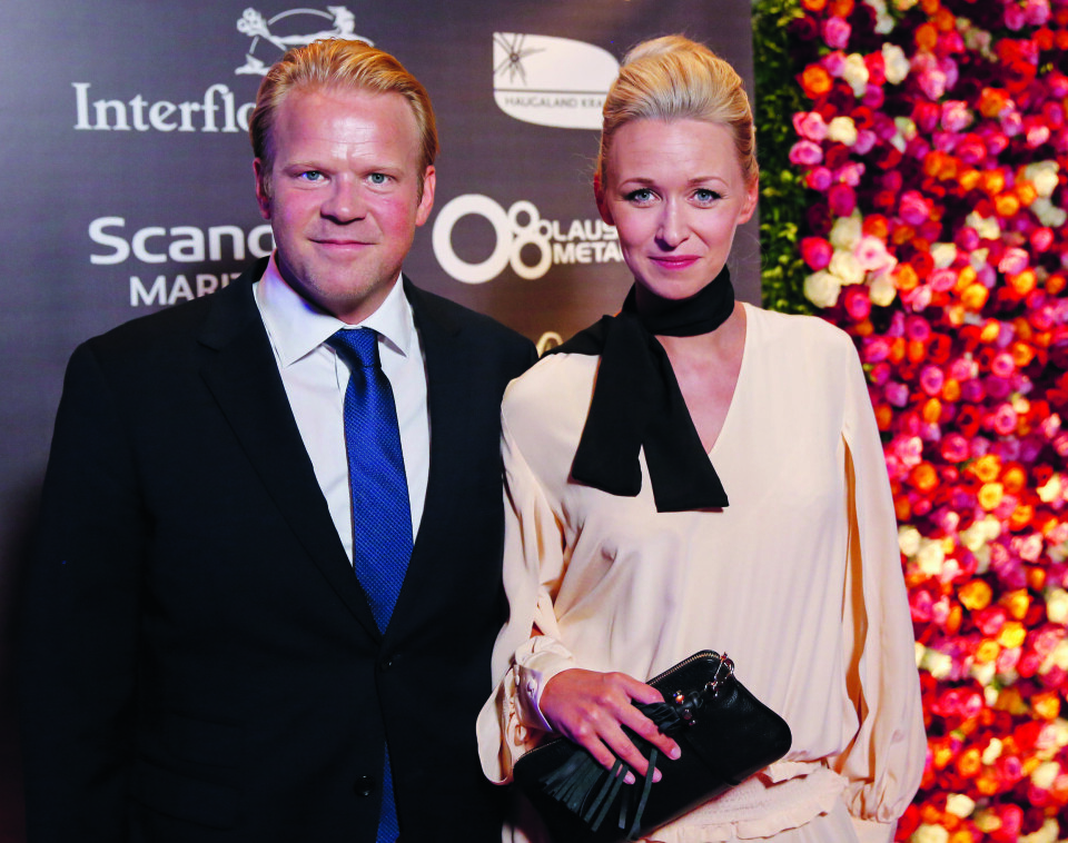 STJERNEPAR: Anders Baasmo og Marie Blokhus er begge populære skuespillere. Her de to på Amandaprisen i 2017.