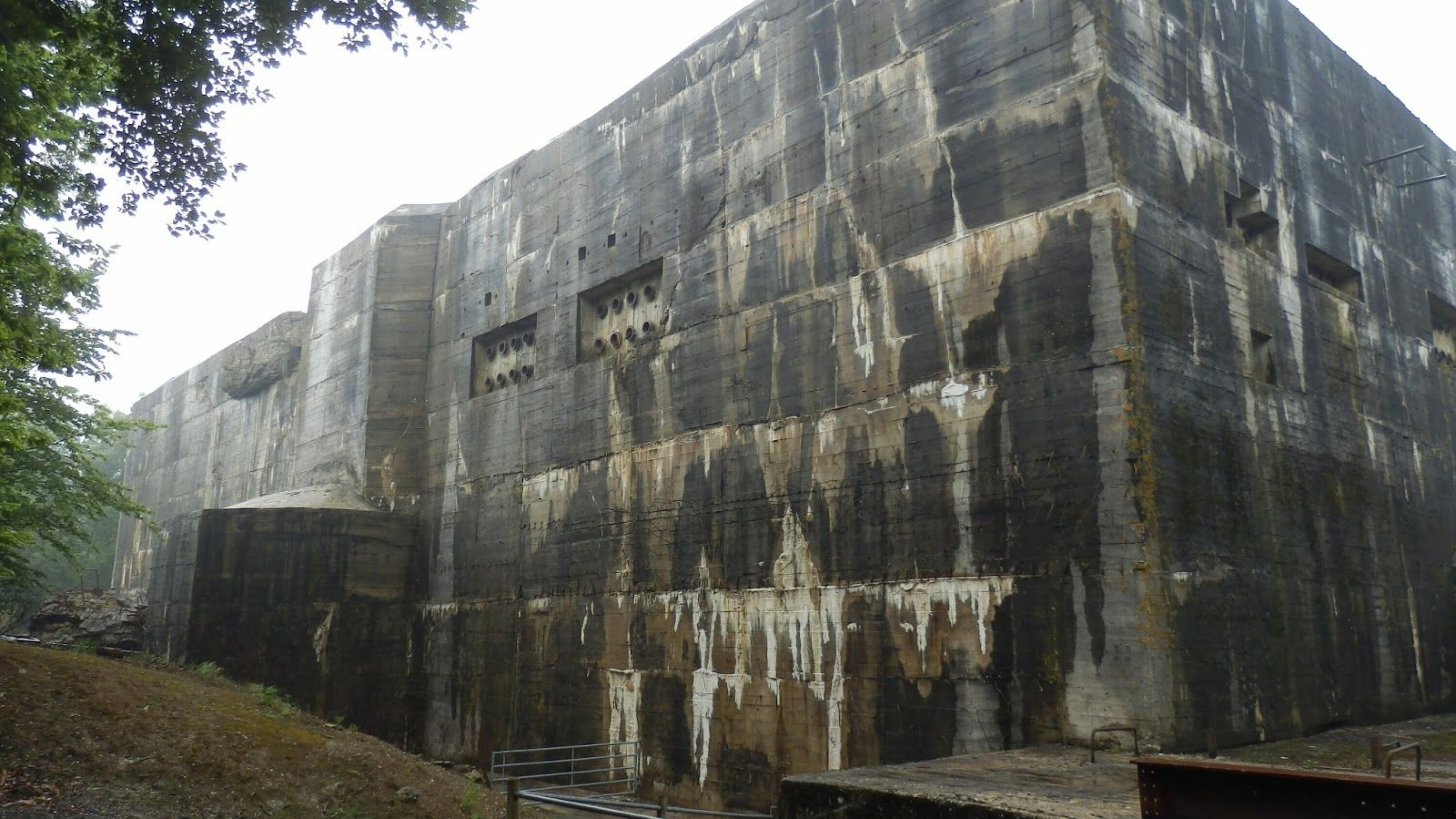 MEGABUNKER: Bortgjemt i Éperleques-skogen i nord-Frankrike ligger Watten-bunkeren. Kolossen er 92 meter lang, 28 meter høy og stikker seks meter ned i bakken.