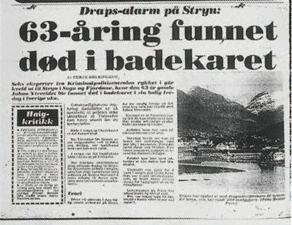 HOVEDSTADSAVISENE: Drapet i Stryn i 1979 ble fyldig dekket i de store «Oslo»-avisene.