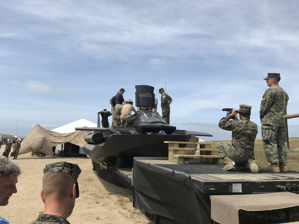 MILITÆR INTERESSE: Representanter fra US Navy/US Marine Corps på befaring.