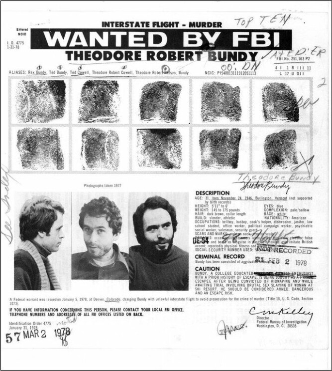 <b>5 DAGER:</b> Det tok FBI bare fem dager å få tips fra publikum om USAs kanskje mest notoriske sadist og seriemorder, Ted Bundy da denne plakaten ble offentliggjort. 