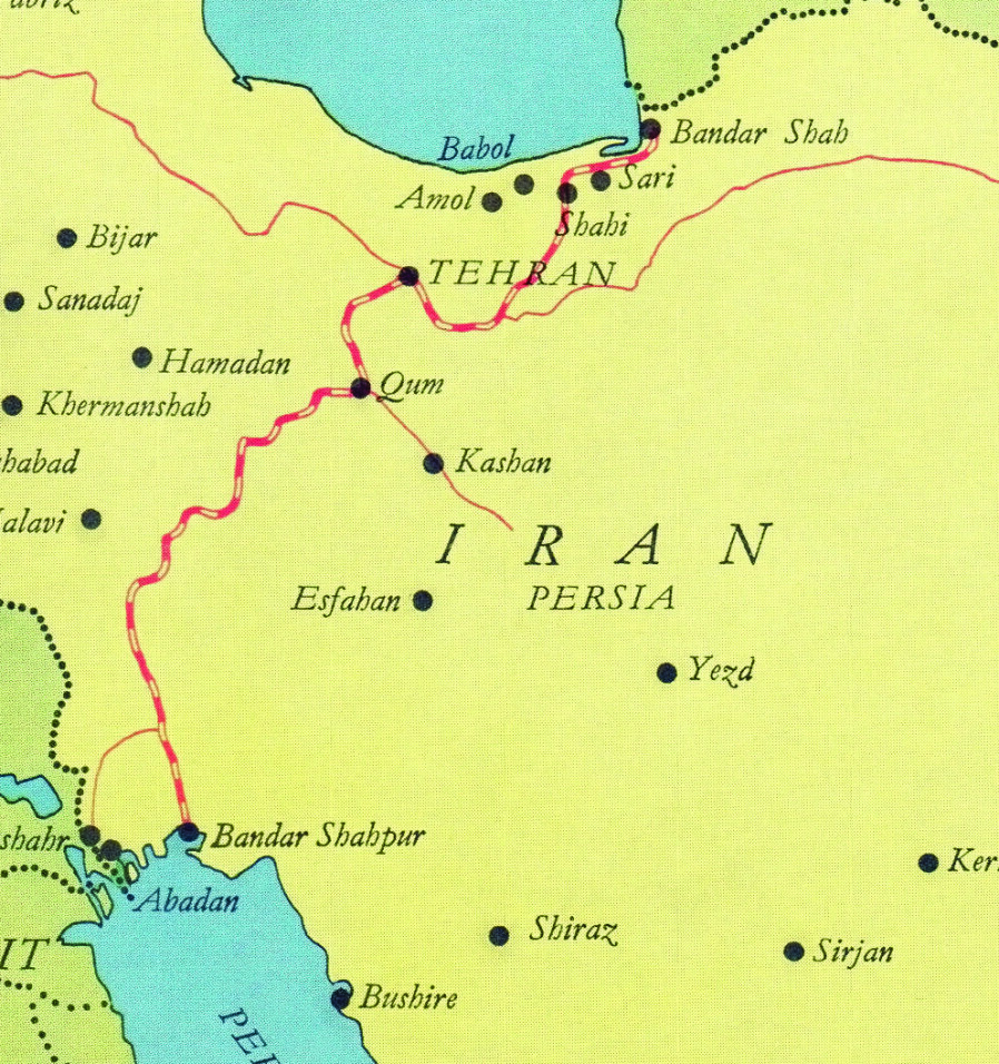 SAMLET RIKET: Jernbanelinjen mellom Persiabukta og Det kaspiske hav sto sentralt da Sjah Reza Pahlavi skulle etablere kontroll over det enorme riket.